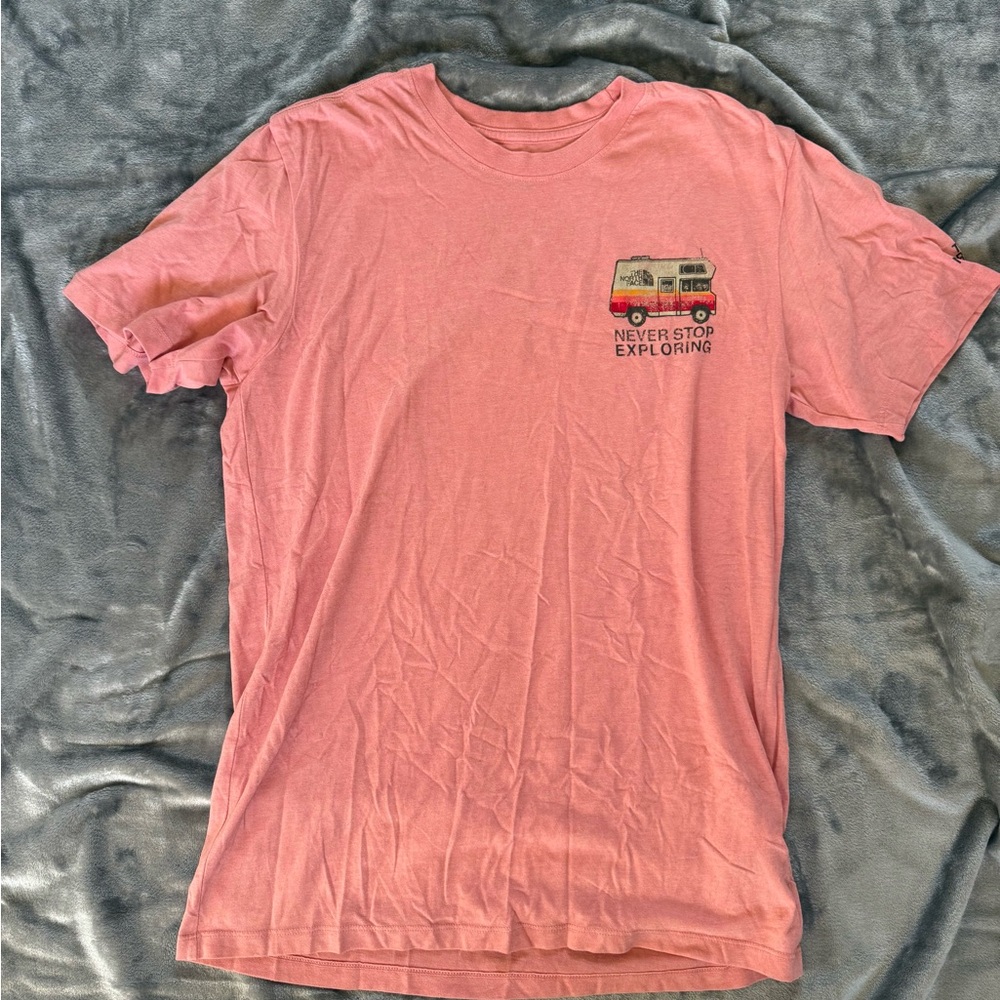 Pink Men's North Face Graphic T-Shirt